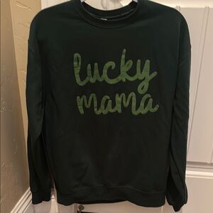 Jerzees Green Crew Neck Sweater